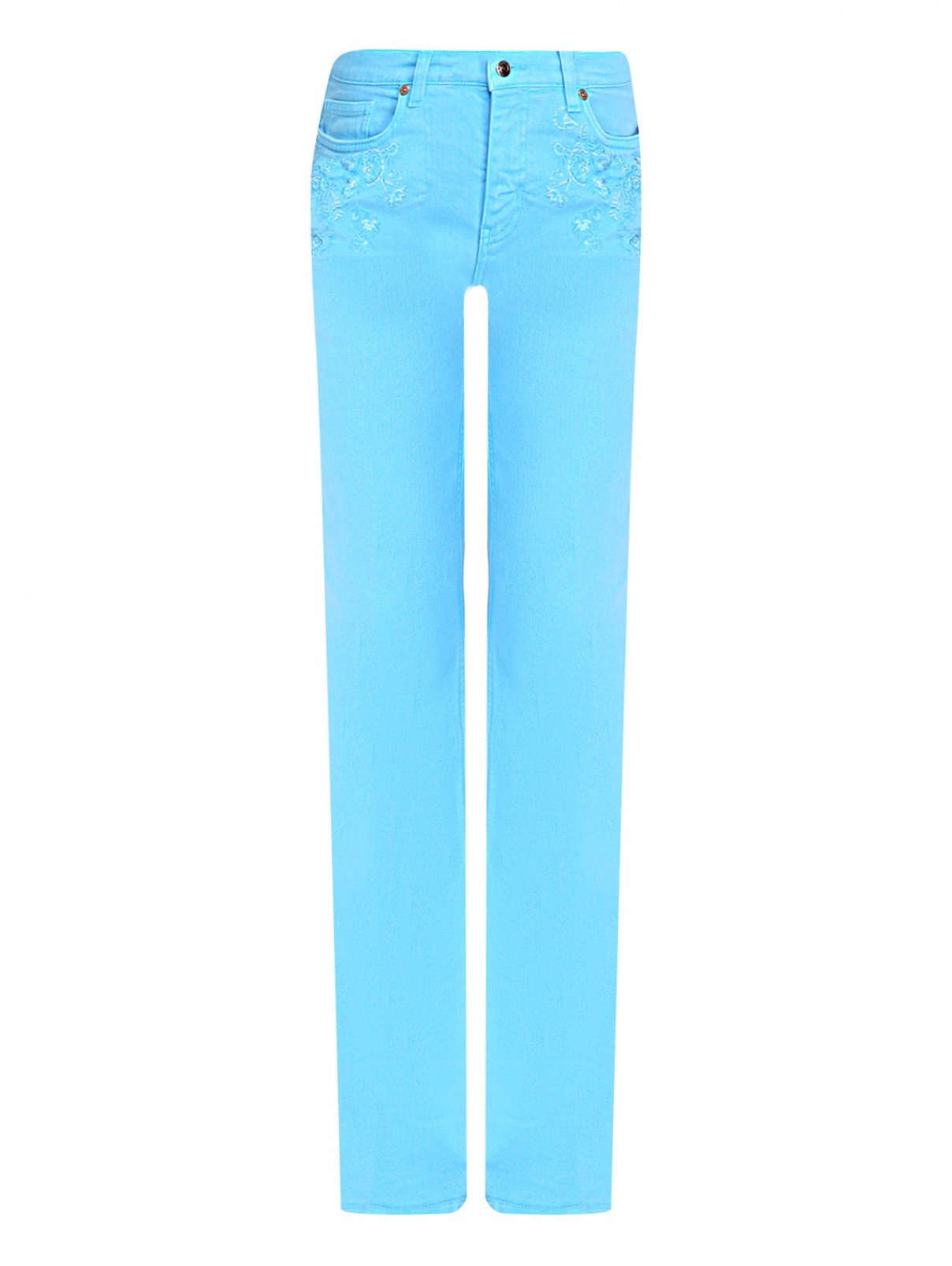 Джинсы с вышивкой Etro  –  Общий вид  – Цвет:  Синий