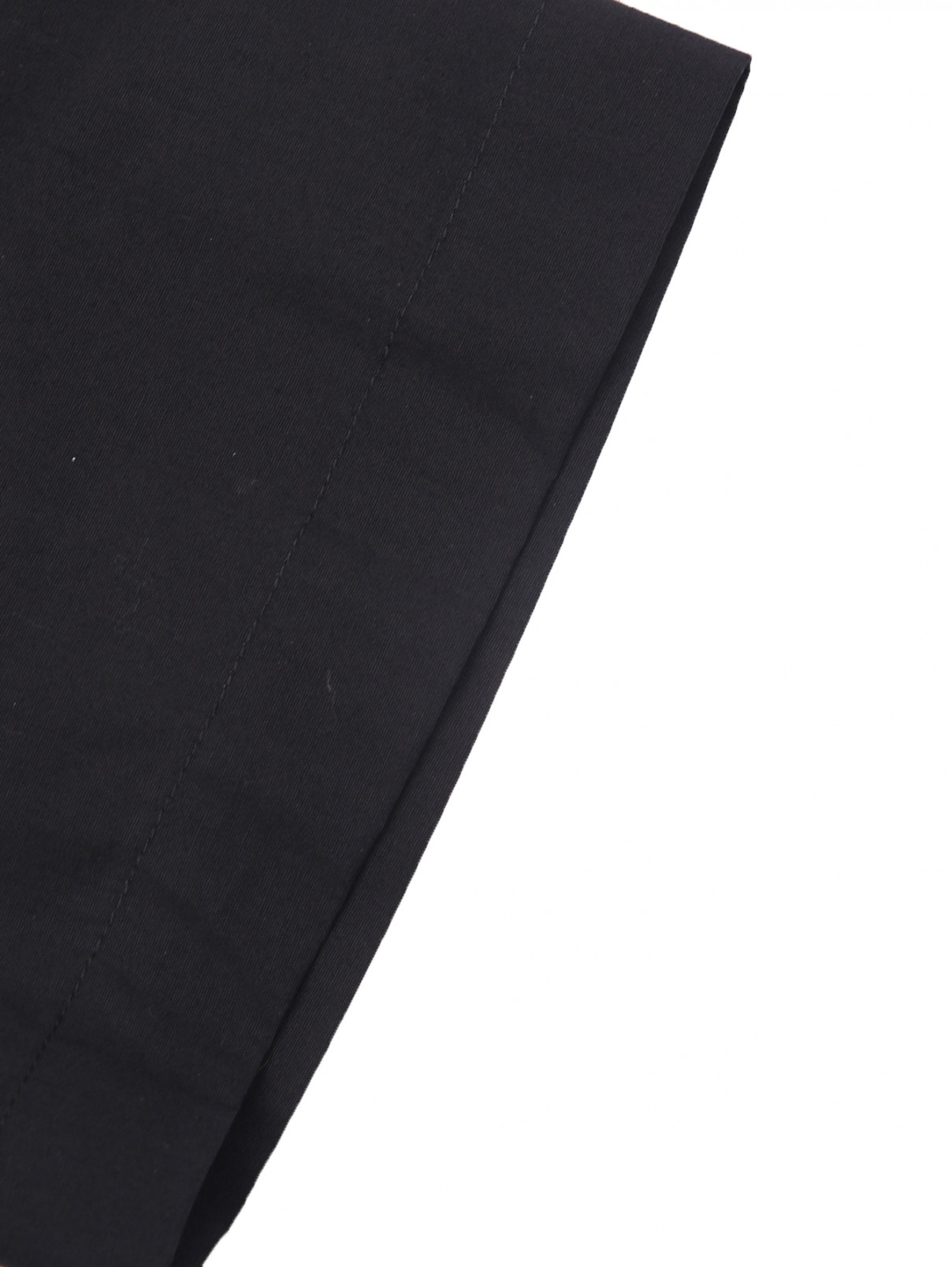 Блуза из хлопка с поясом Persona by Marina Rinaldi  –  Деталь  – Цвет:  Черный