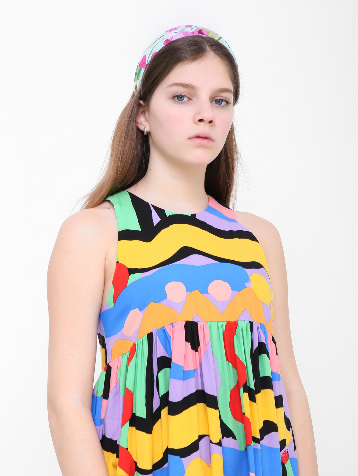 Ободок из текстиля с узором Dolce & Gabbana  –  МодельОбщийВид  – Цвет:  Узор