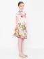 Платье из хлопка с аппликацией Dolce & Gabbana  –  МодельВерхНиз