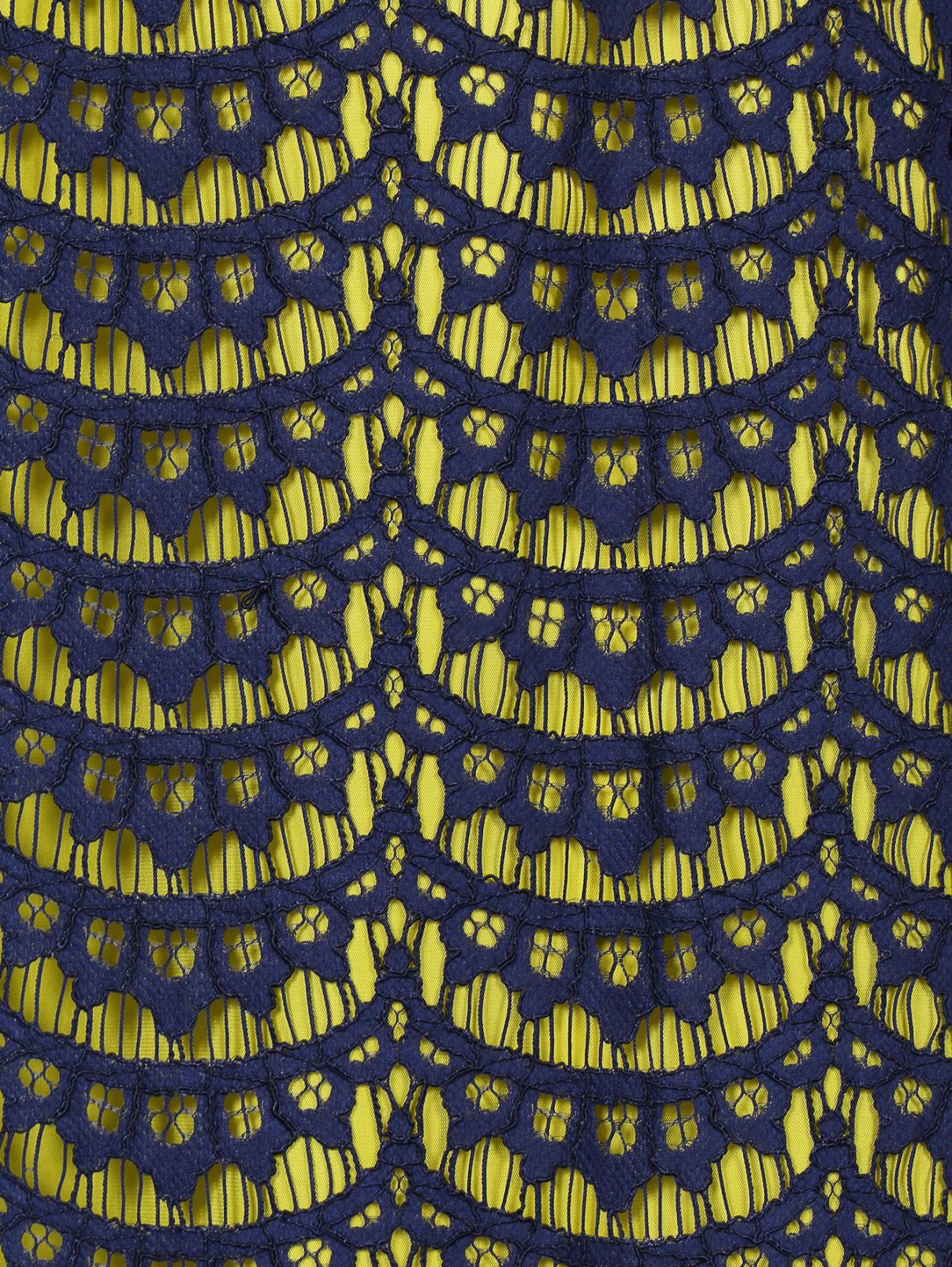 Юбка-мини из кружевного полотна Carven  –  Деталь  – Цвет:  Синий