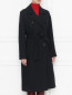 Пальто двубортное из шерсти Maison Lener  –  МодельВерхНиз