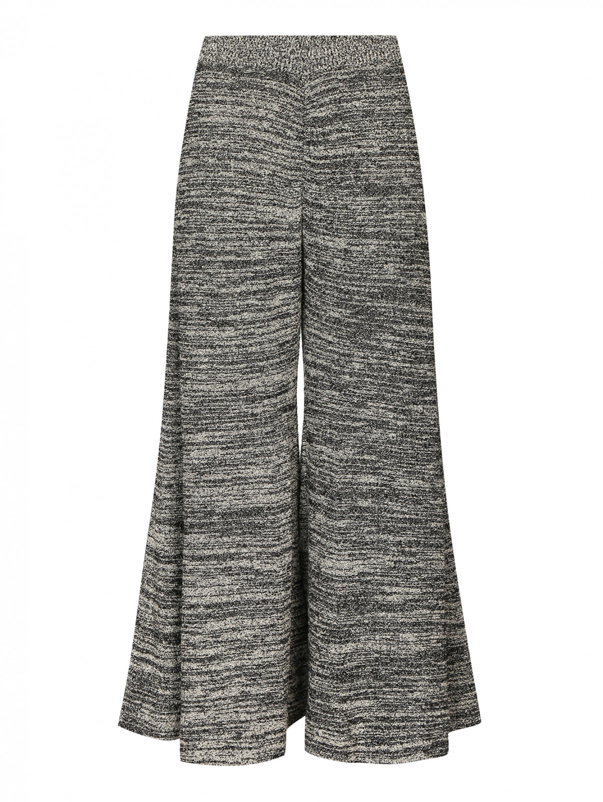 Трикотажные брюки-клеш из хлопка и шерсти Paul Smith  –  Общий вид  – Цвет:  Серый