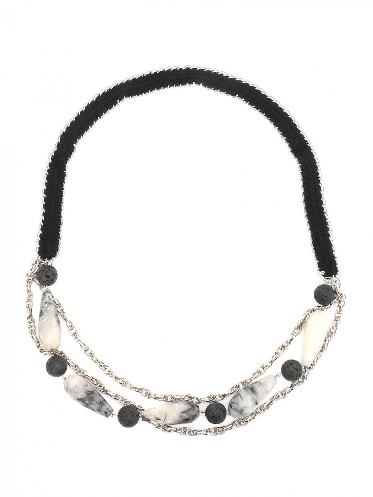 Ожерелье из металла и какмней Inga Kazumyan  –  Общий вид  – Цвет:  Серый