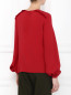 Блуза из шелка с драпировкой на груди Andrew GN  –  Модель Верх-Низ1