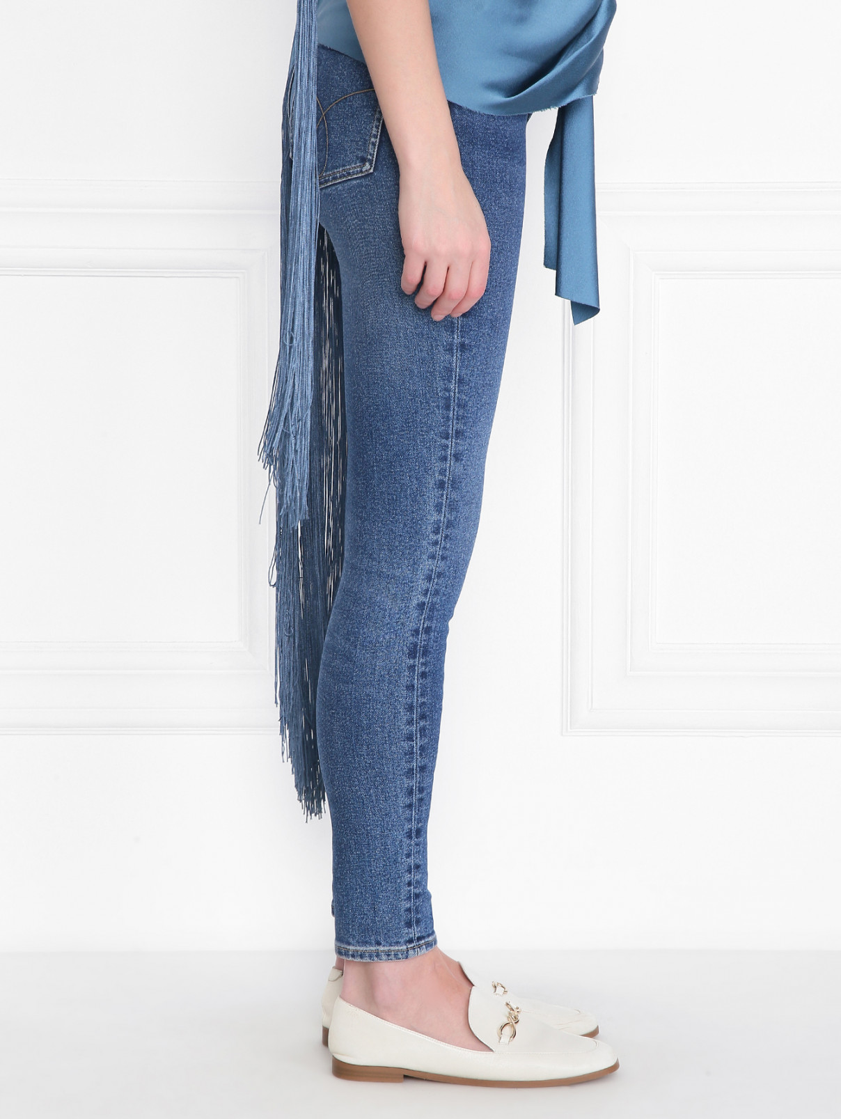 Джинсы из смешанного хлопка Calvin Klein Jeans  –  МодельВерхНиз2  – Цвет:  Синий