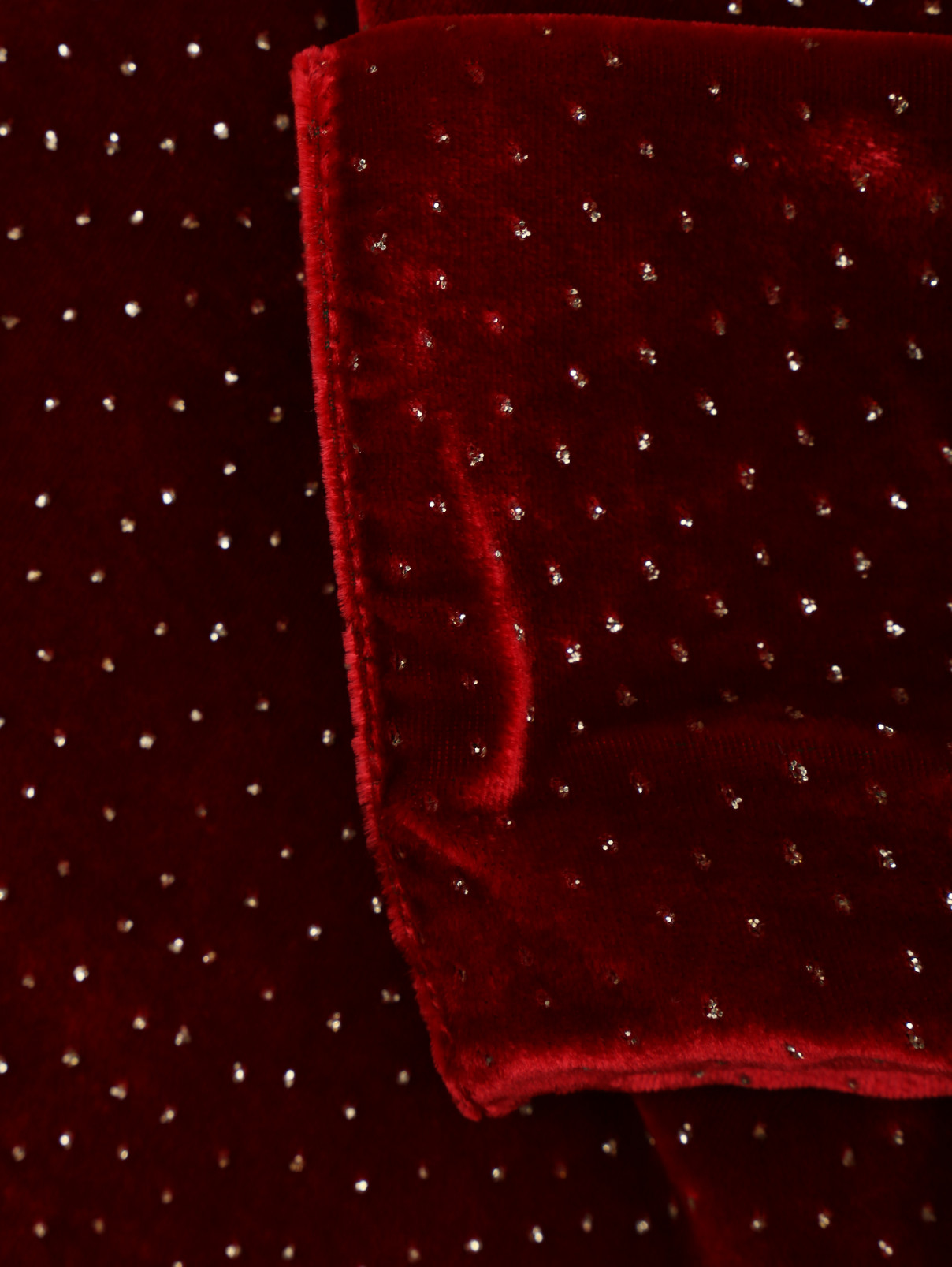 Платье шелковое декорированное стразами Rhea Costa  –  Деталь1  – Цвет:  Красный