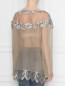 Блуза из шелка декорированная кружевом Alberta Ferretti  –  МодельВерхНиз1