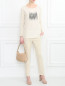 Блуза из шелка свободного кроя с декоративной отделкой Weekend Max Mara  –  МодельОбщийВид