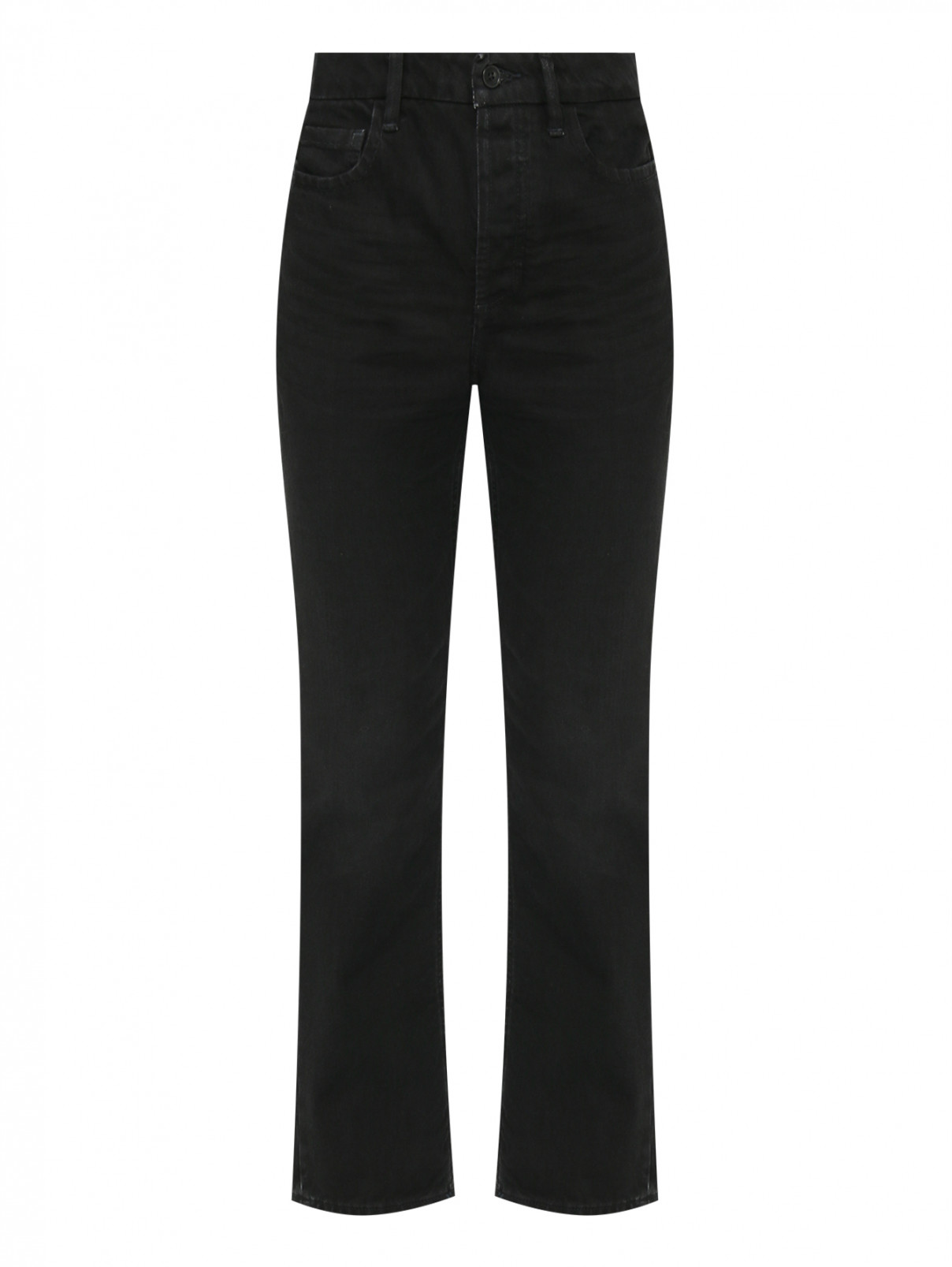 Однотонные джинсы прямого кроя Guess  –  Общий вид  – Цвет:  Черный