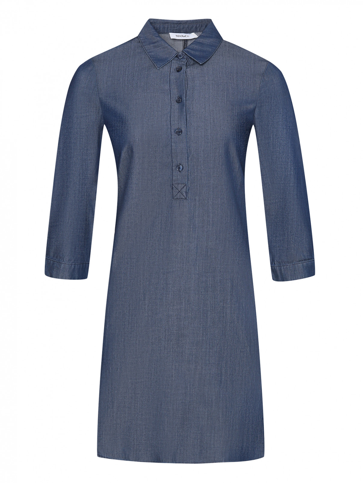 Платье-рубашка из смешанного хлопка с карманами Max&Co  –  Общий вид