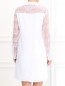 Платье с кружевными вставками и фигурным воротником Carven  –  Модель Верх-Низ1