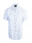 Рубашка из льна с узором Sand  –  Общий вид