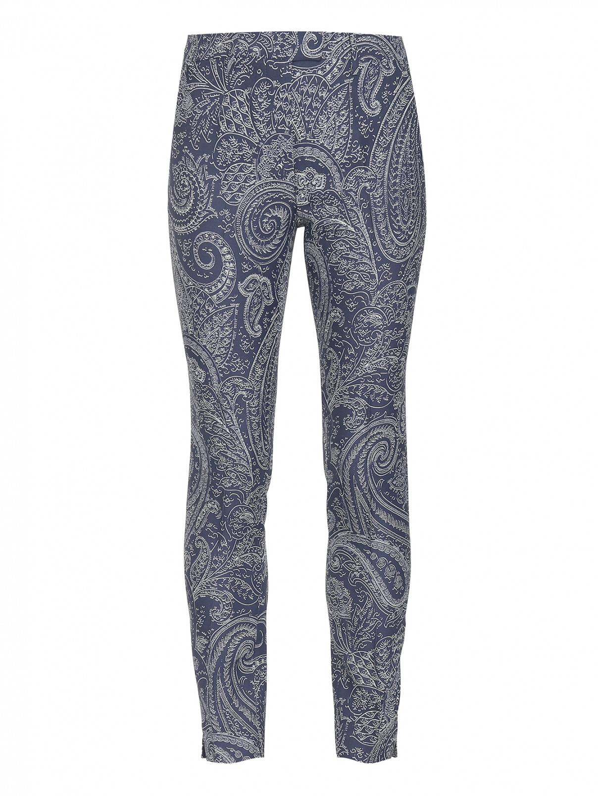 Зауженные брюки из вискозы и шерсти Etro  –  Общий вид  – Цвет:  Синий