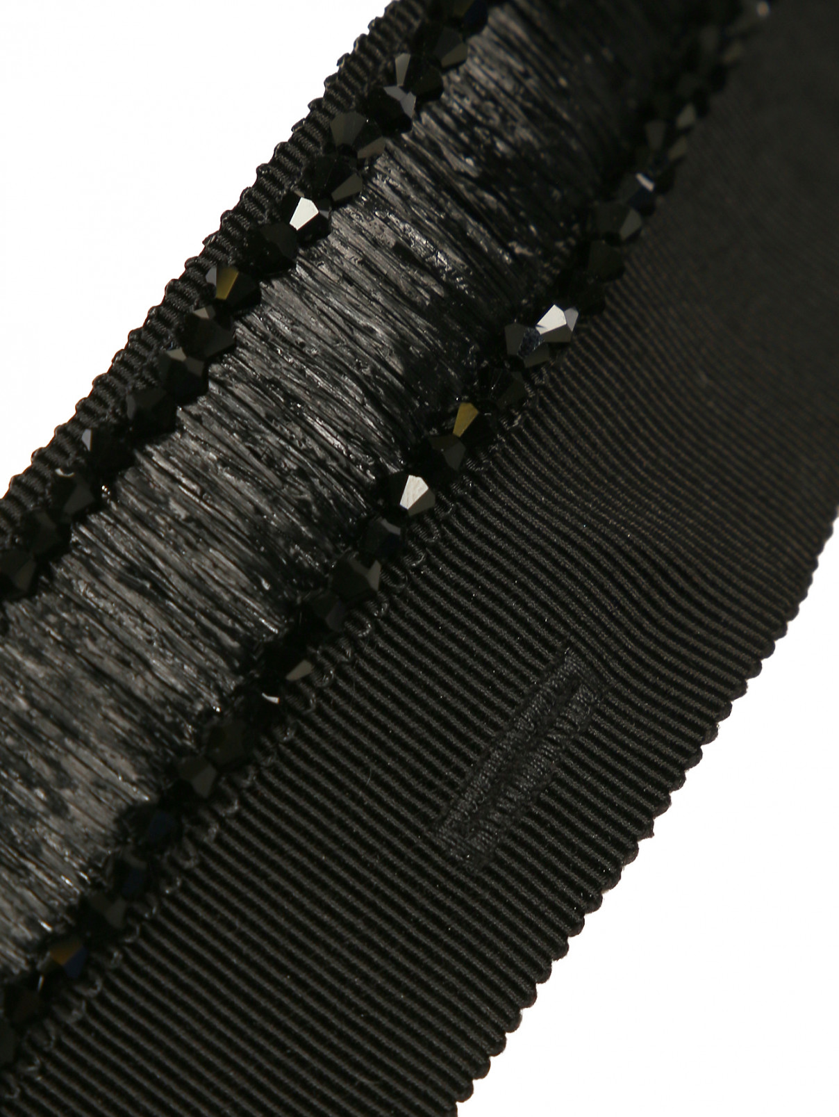 Узкий воротник декорированный бисером Max Mara  –  Деталь1  – Цвет:  Черный