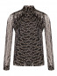 Полупрозрачная блуза из шелка с топом Max Mara  –  Общий вид