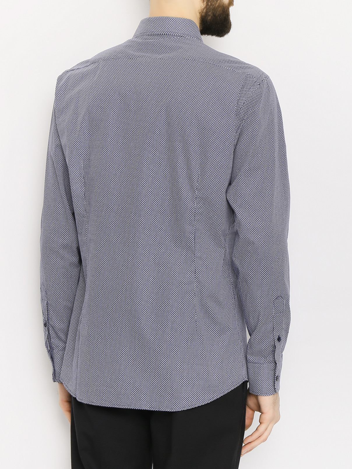 Рубашка из хлопка с узором Lagerfeld  –  МодельВерхНиз1  – Цвет:  Узор