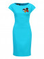 Шерстяное платье-футляр декорированное крупными кристаллами Moschino Boutique  –  Общий вид