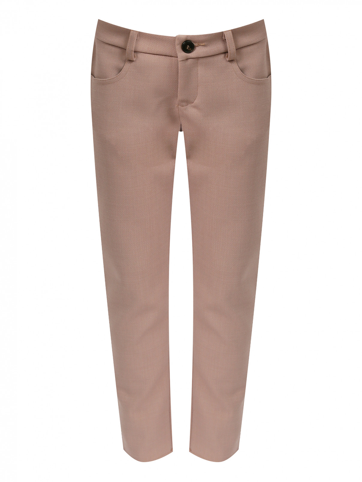 Классические брюки прямого кроя Marni  –  Общий вид  – Цвет:  Розовый
