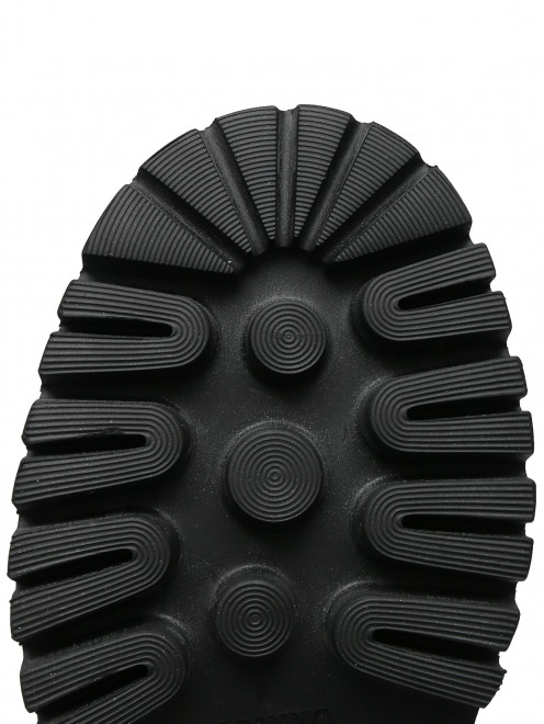 Ботинки из гладкой кожи с логотипом - Обтравка4