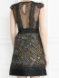 Платье из фактурной ткани с  отделкой из кружева Alberta Ferretti  –  Модель Верх-Низ1