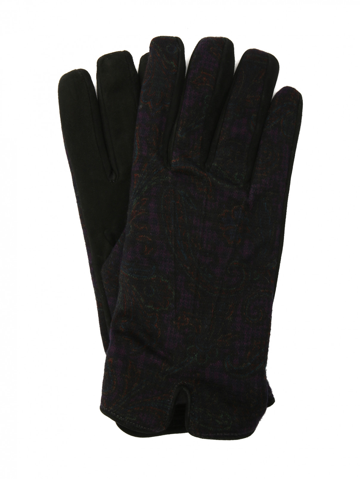 Перчатки из шерсти с узором Etro  –  Общий вид  – Цвет:  Узор