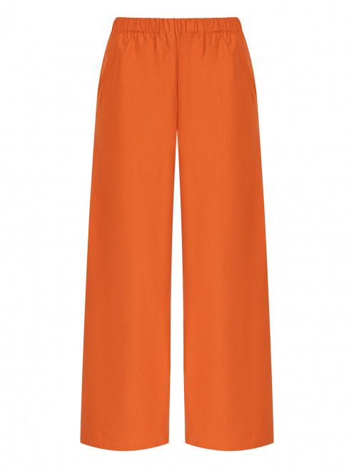 Однотонные брюки из хлопка на резинке Max Mara - Общий вид