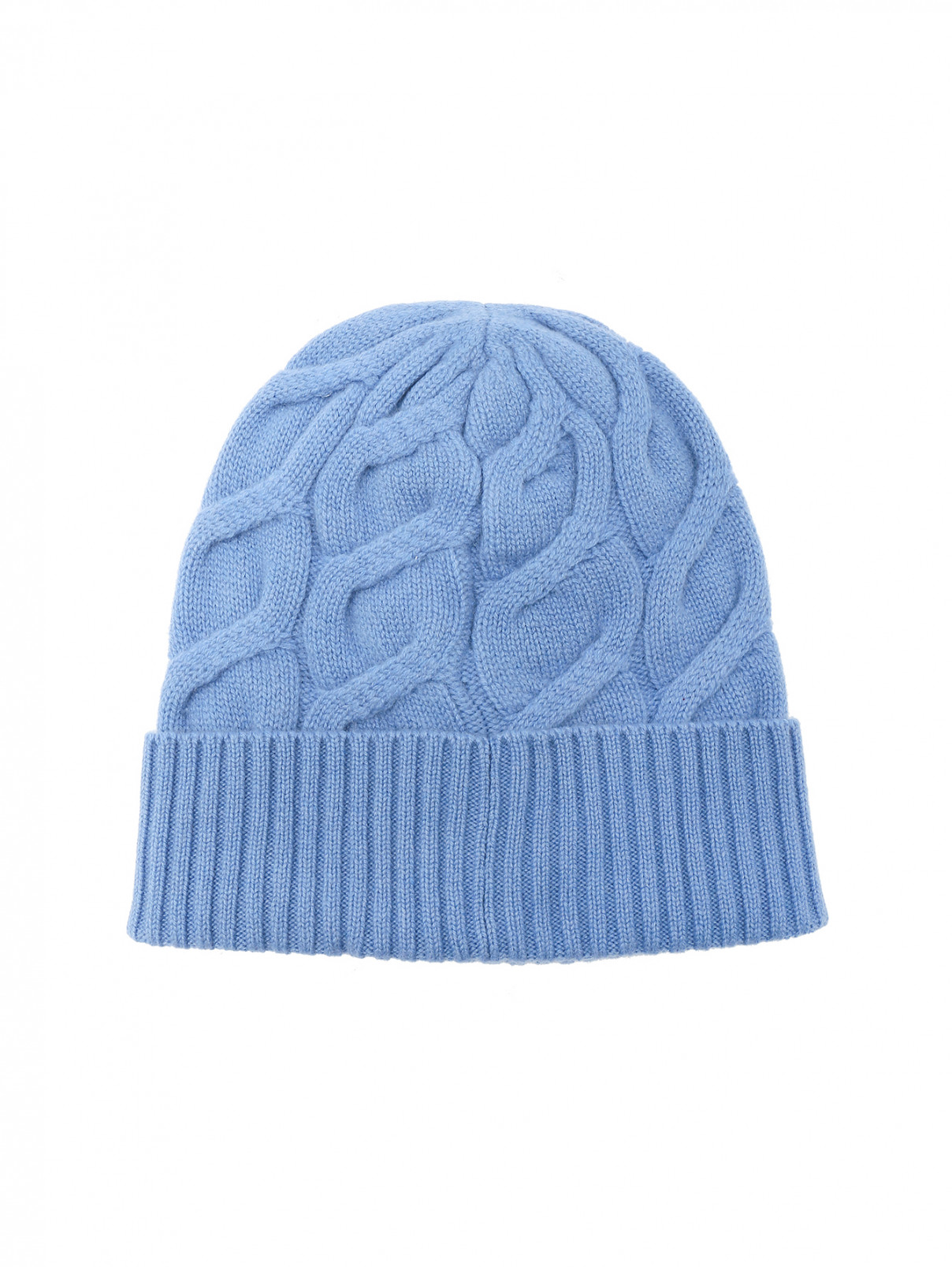 Трикотажная шапка из кашемира Kangra Cashmere  –  Общий вид  – Цвет:  Синий