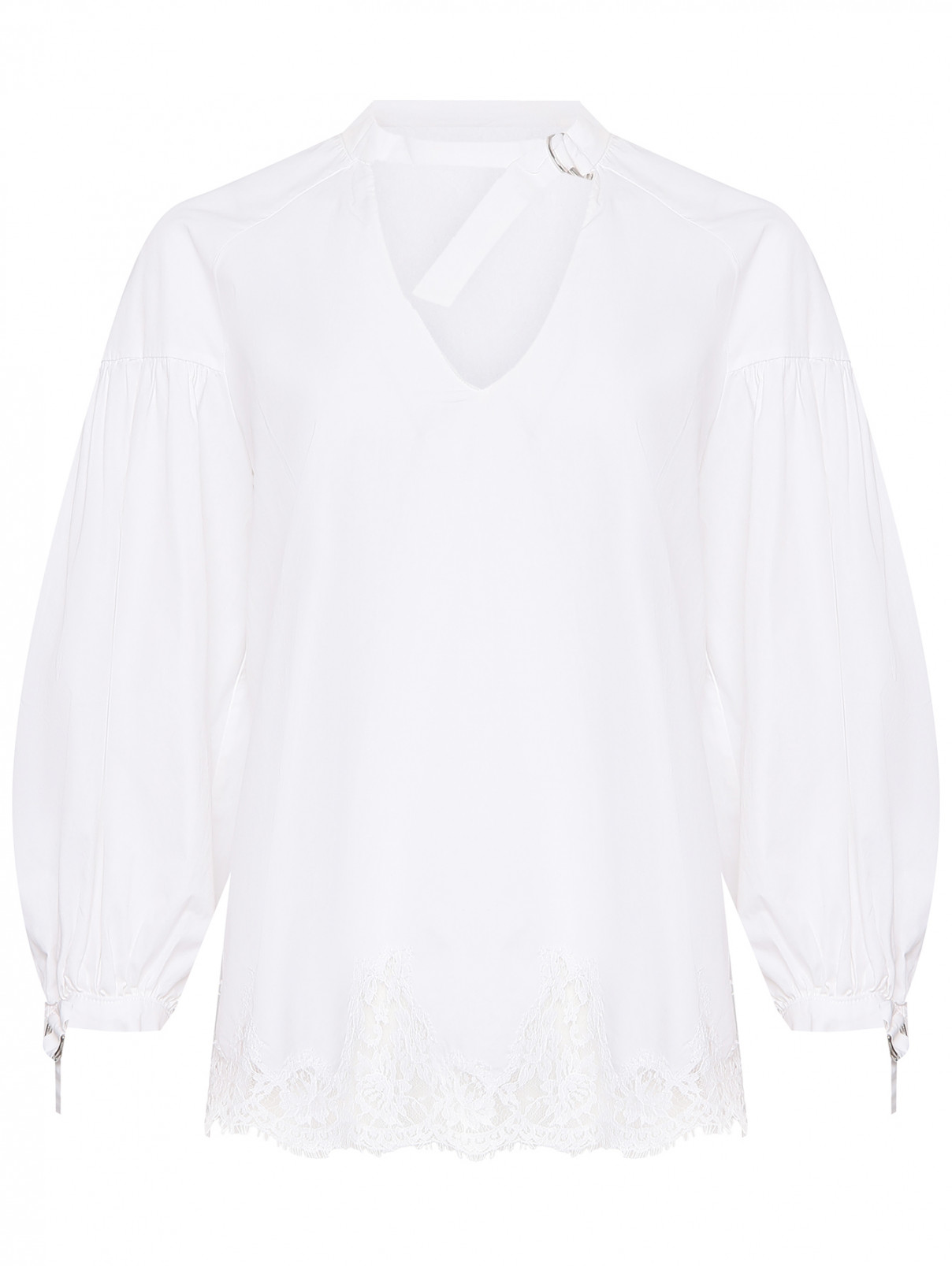 Блуза из хлопка с кружевом Ermanno Ermanno Scervino  –  Общий вид