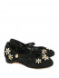 Туфли из кружева декорированные кристаллами Dolce & Gabbana  –  Общий вид