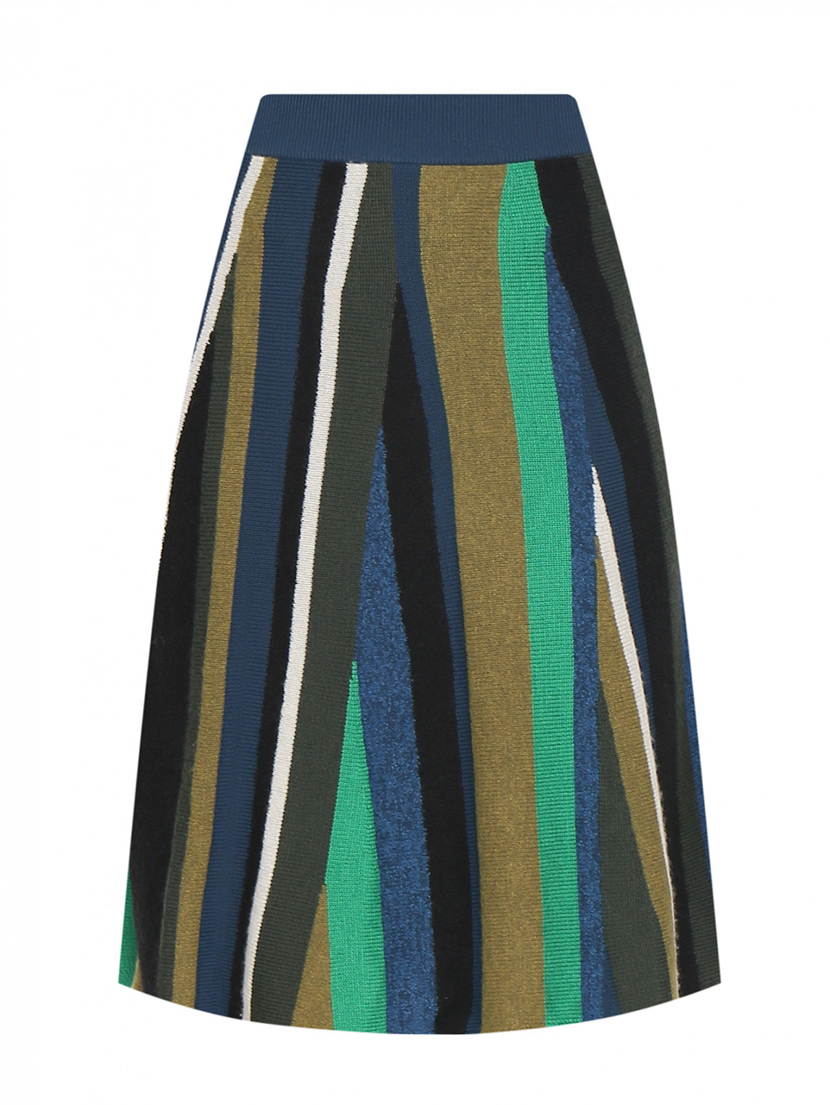 Трикотажная юбка в полоску Kenzo  –  Общий вид  – Цвет:  Мультиколор