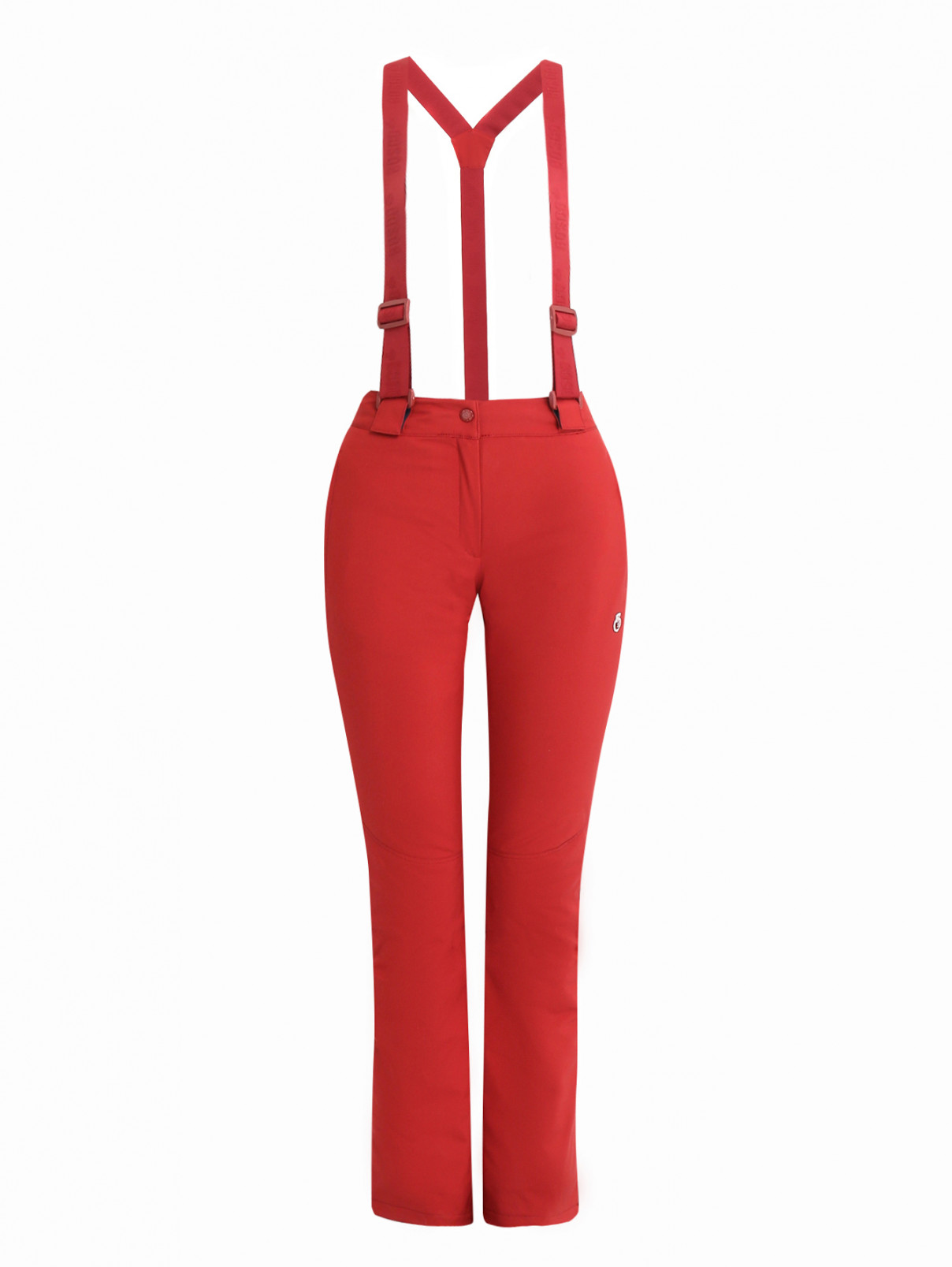 Брюки горнолыжные с боковыми карманами BOSCO  –  Общий вид  – Цвет:  Красный