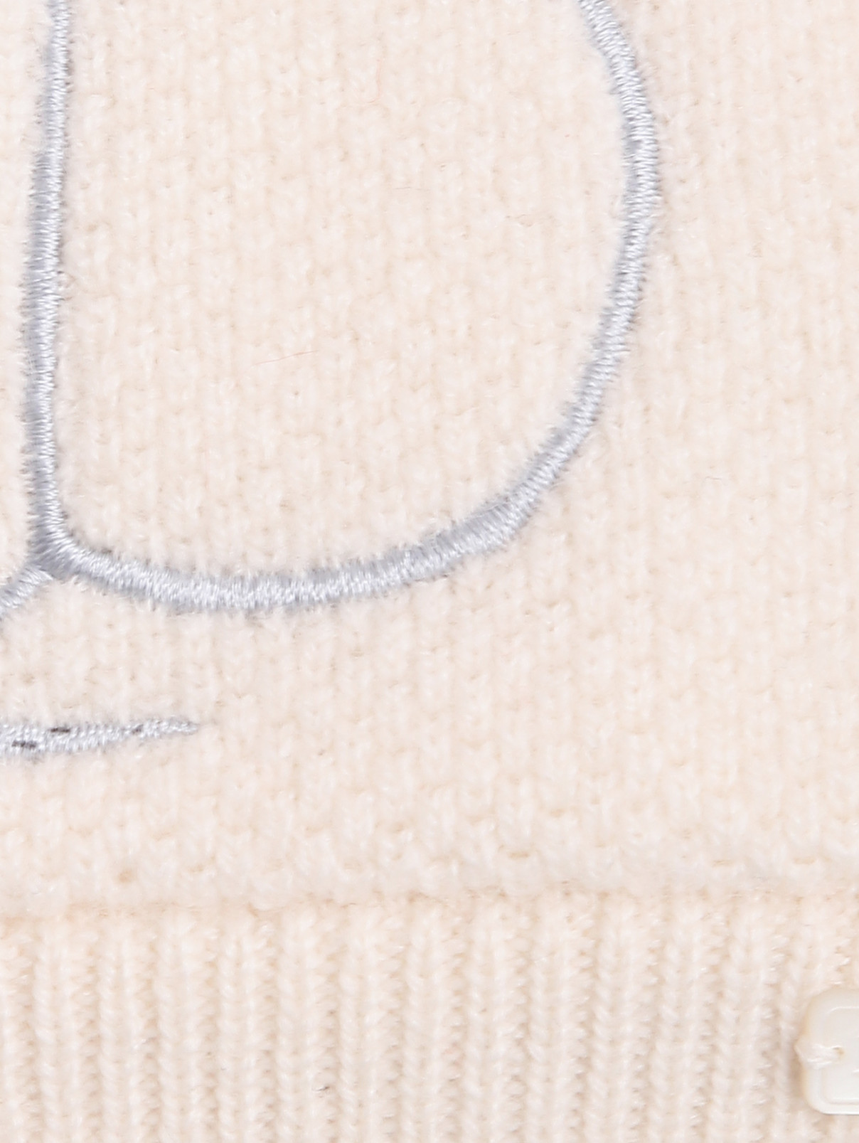Шапка из шерсти и шелка с вышивкой Baby Dior  –  Деталь1  – Цвет:  Желтый