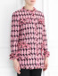 Пальто с узором и декоративной бахромой Moschino Boutique  –  Модель Верх-Низ