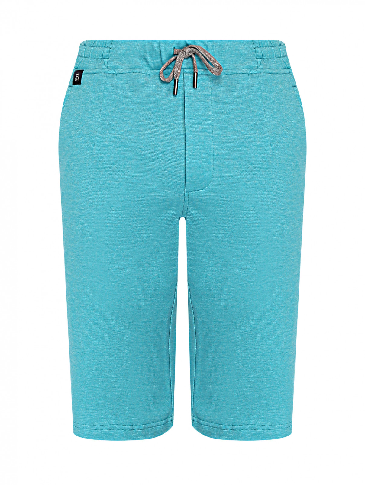 Трикотажные шорты на резинке Capobianco  –  Общий вид  – Цвет:  Синий