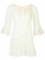 Платье-мини из хлопка с кружевом Raffaela D'Angelo  –  Общий вид