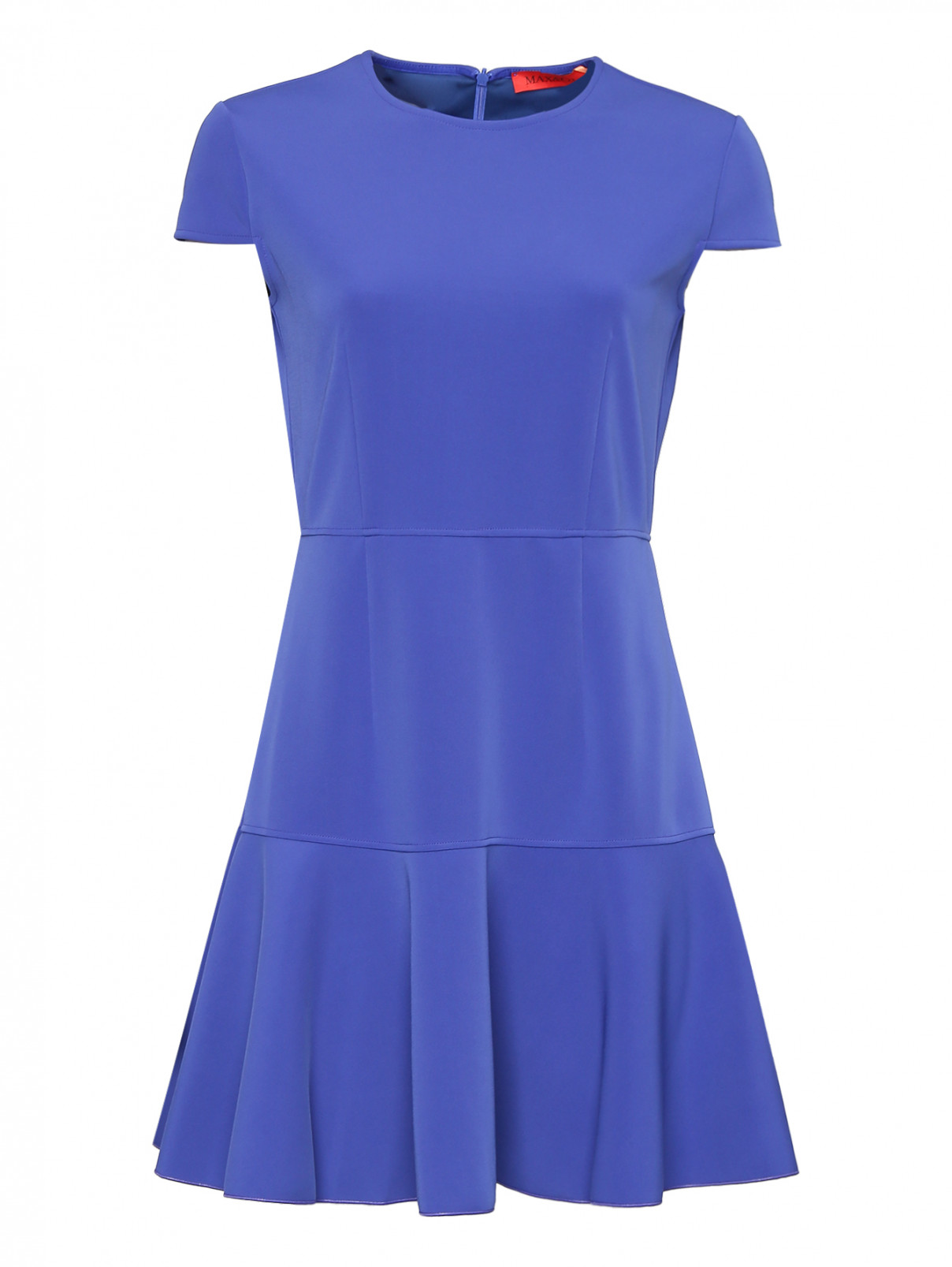 Трикотажное платье с короткими рукавами Max&Co  –  Общий вид  – Цвет:  Синий