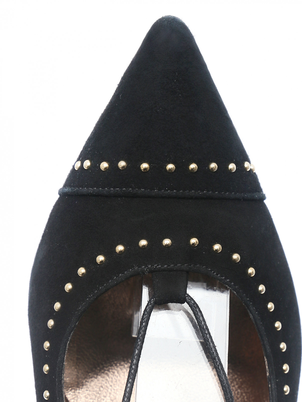 Туфли из замши с декоративной отделкой Mascaro  –  Обтравка3  – Цвет:  Черный