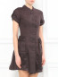 Платье-мини на пуговицах  с вышивкой Jean Paul Gaultier  –  Модель Верх-Низ