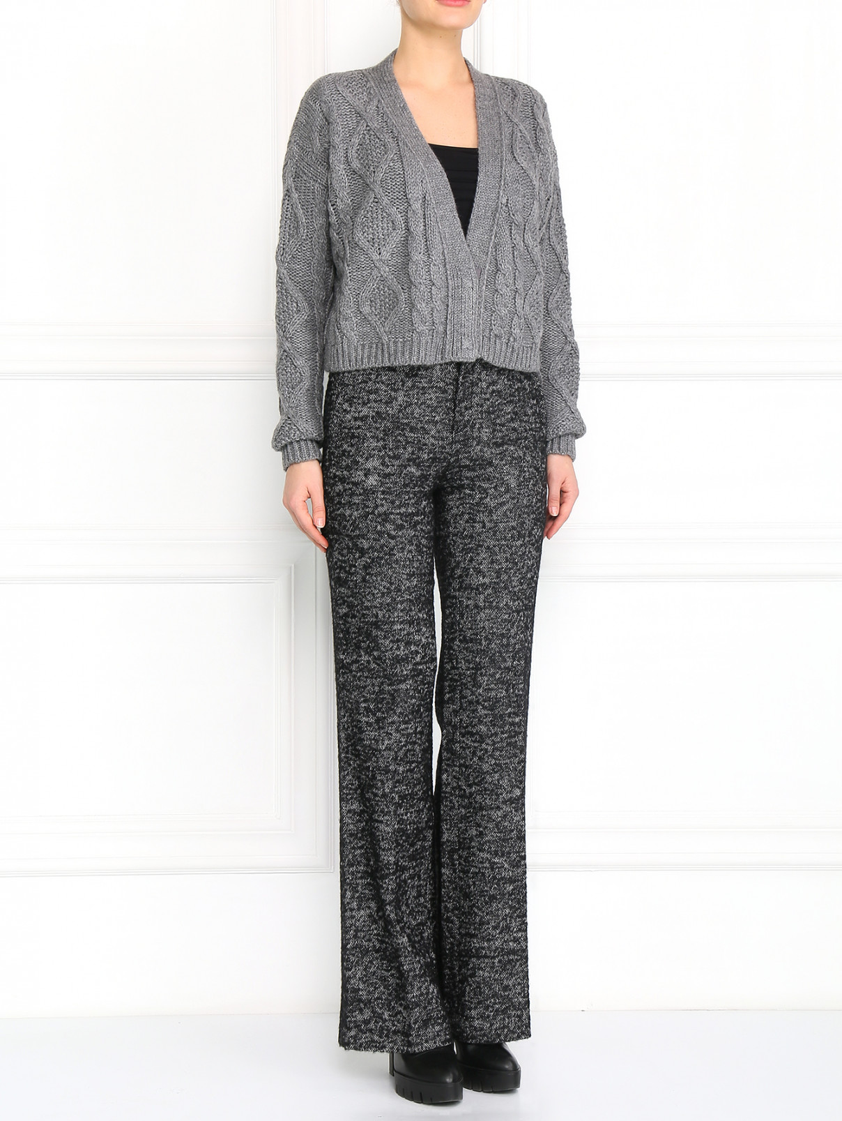Прямые брюки из шерсти Jean Paul Gaultier  –  Модель Общий вид  – Цвет:  Серый