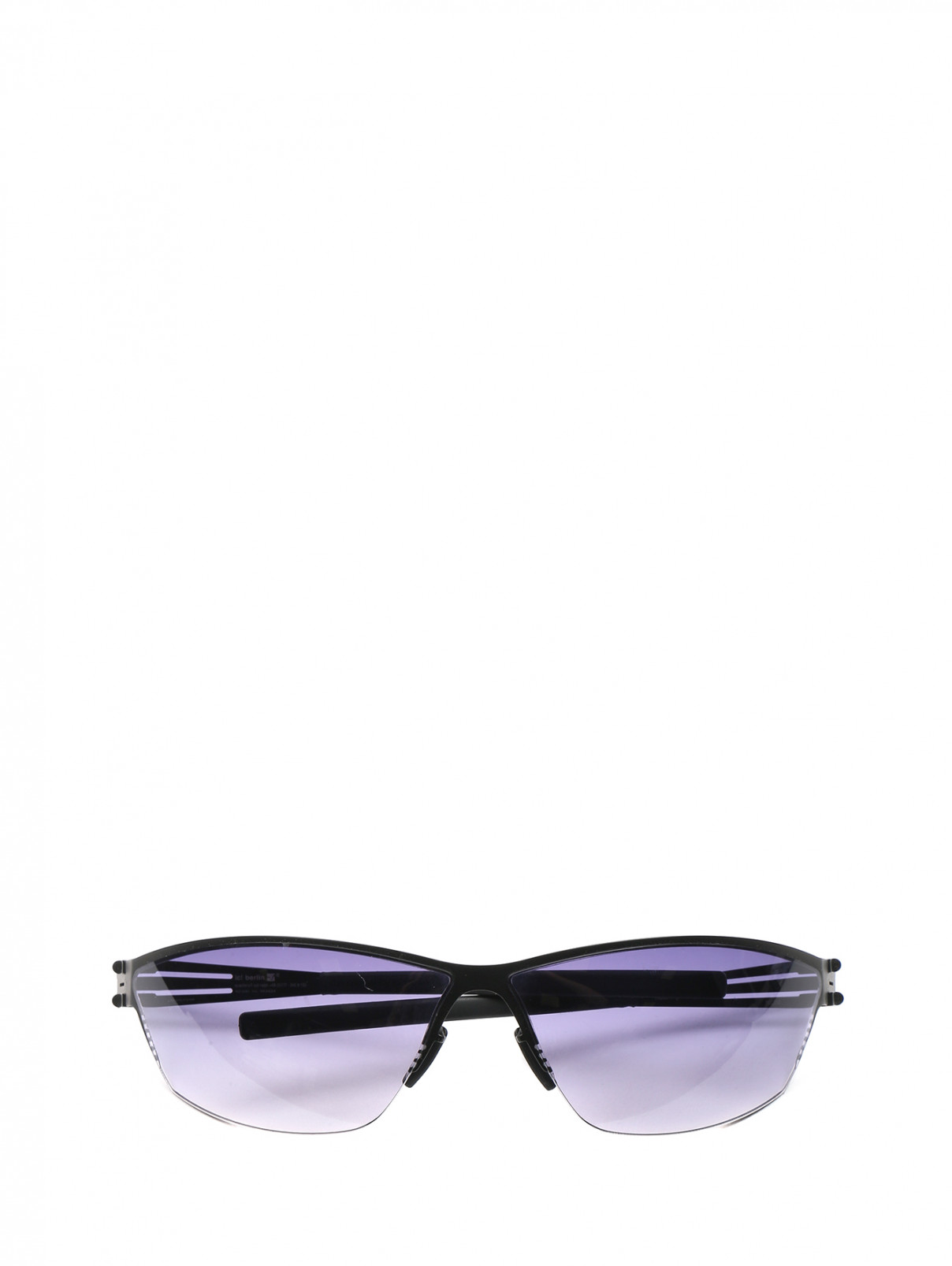 Солнцезащитные очки в металлической оправе ic! berlin  –  Общий вид  – Цвет:  Черный