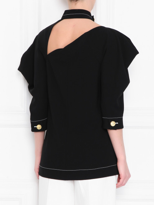 Блуза с рукавами-фонариками и декоративными пуговицами - МодельВерхНиз1