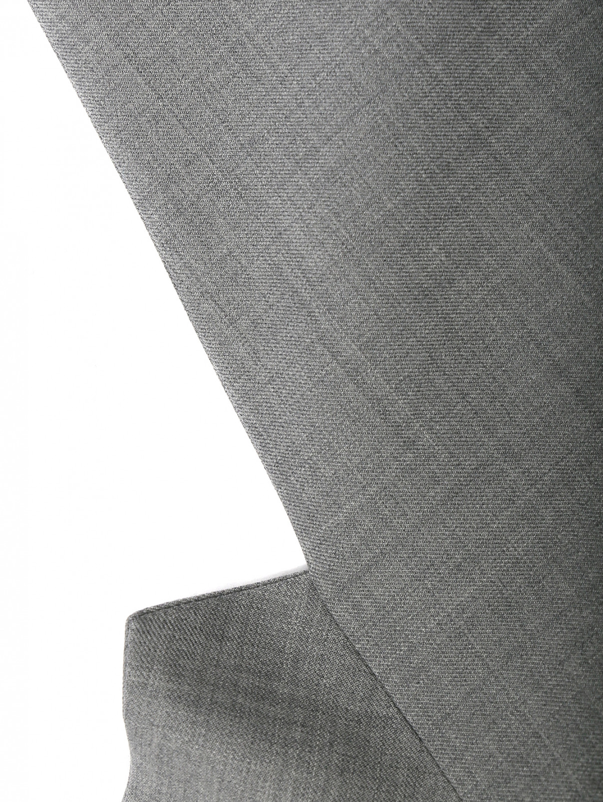 Жакет из шерсти с поясом Max Mara  –  Деталь1  – Цвет:  Серый