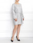 Платье-мини с поясом из фактурной ткани Marina Rinaldi  –  Модель Общий вид