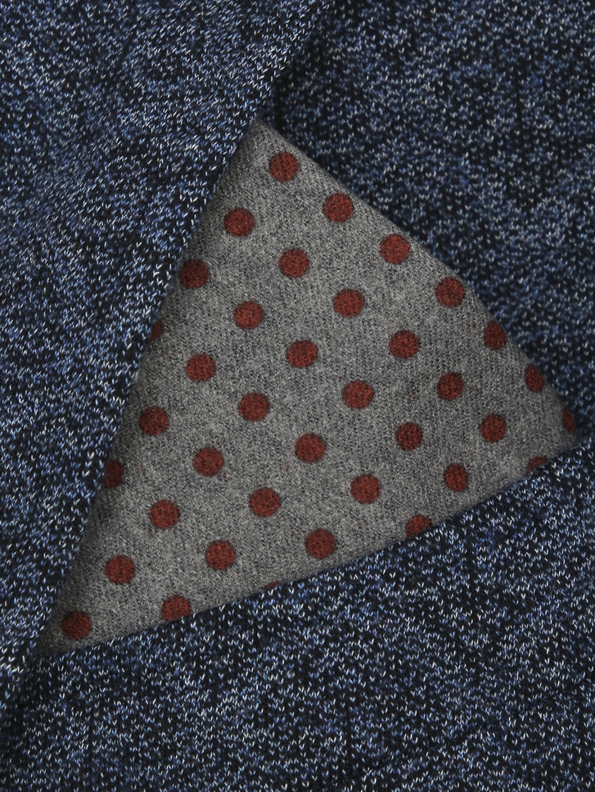Платок из шерсти с узором "горох" Eton  –  МодельВерхНиз  – Цвет:  Серый