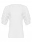 Блуза из хлопка с объемными рукавами Alberta Ferretti  –  Общий вид