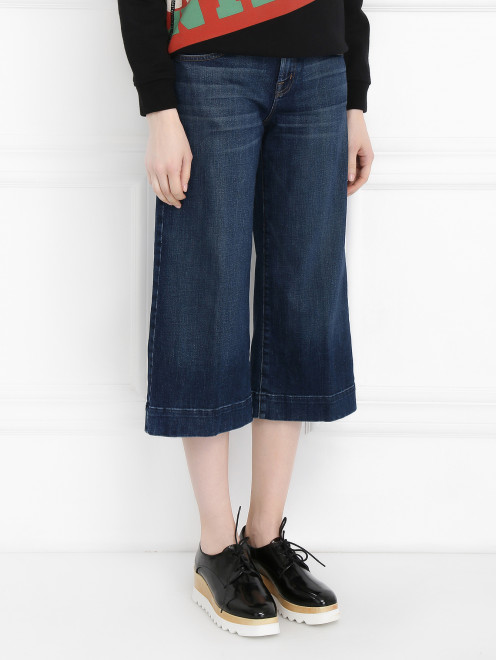 Укороченные джинсы из темного денима J Brand - Модель Верх-Низ