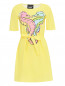 Платье из хлопка с принтом Moschino Boutique  –  Общий вид