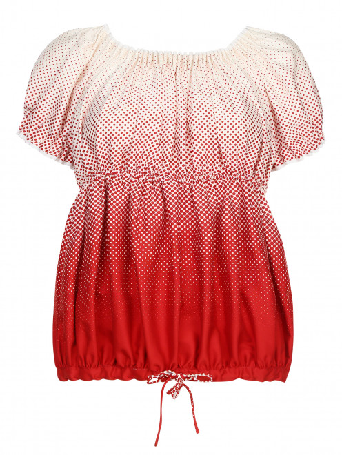 Шелковая блуза с принтом "горох" Jean Paul Gaultier - Общий вид