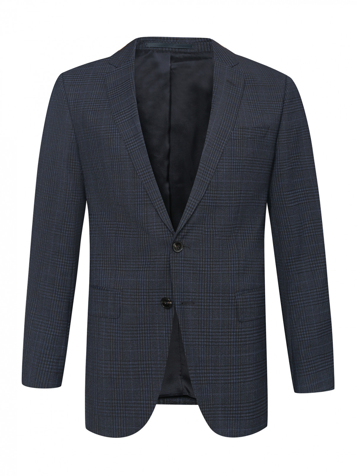 Пиджак из шерсти с узором Hugo Boss  –  Общий вид  – Цвет:  Узор